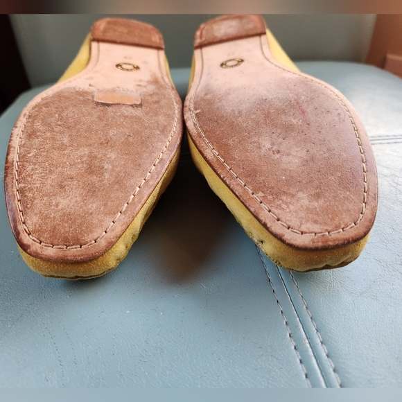 LORO PIANA Celery Chartruese Suede Leather Italy  Ballet Flats Loafers 39 8.5N - Picture 8 of 16